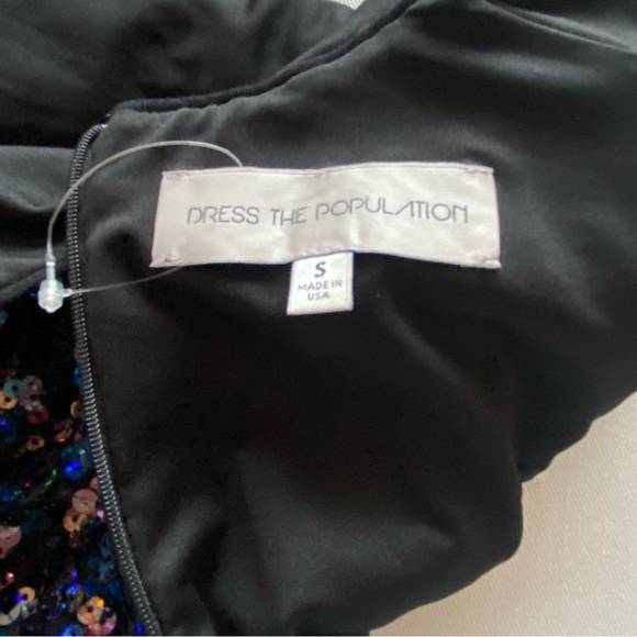 DRESS THE POPULATION 🔥Fabulous Sequined, Multi-Color Mini Dress 🔥STUNNING !♥️ - Picture 11 of 17